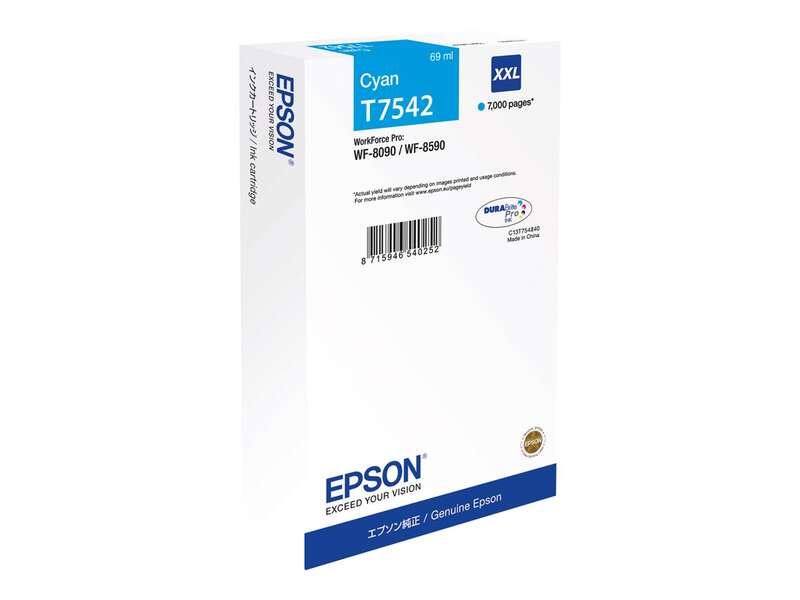 Epson T7542 Cyan Cartucho de Tinta Original - C13T754240/C13T75424N