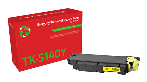 Xerox Everyday Kyocera TK5140 Amarillo Cartucho de Toner Remanufacturado - Reemplaza 1T02NRANL0/TK5140Y