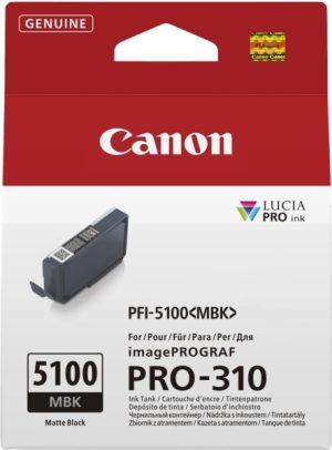 Canon PFI5100 Negro Mate Cartucho de Tinta Original - PFI5100MBK/6951C001