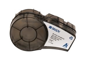 Brady M21-500-499 Cinta de Etiquetas Original Tela de Nylon - Texto Negro sobre Fondo Blanco - Ancho 12,70mm x 4,88m
